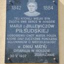 Plaque for Maria Piłsudska, mother of Józef Piłsudski, Zgierz, Jana Pawła II Square