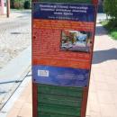 Plaque about City of Weavers cultural park, Zgierz, Rembowskiego Street